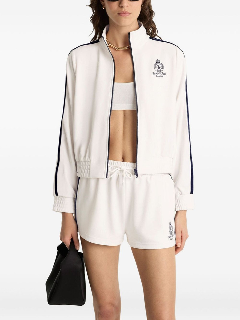 Sporty & Rich logo-embroidered side-stripe shorts outlook
