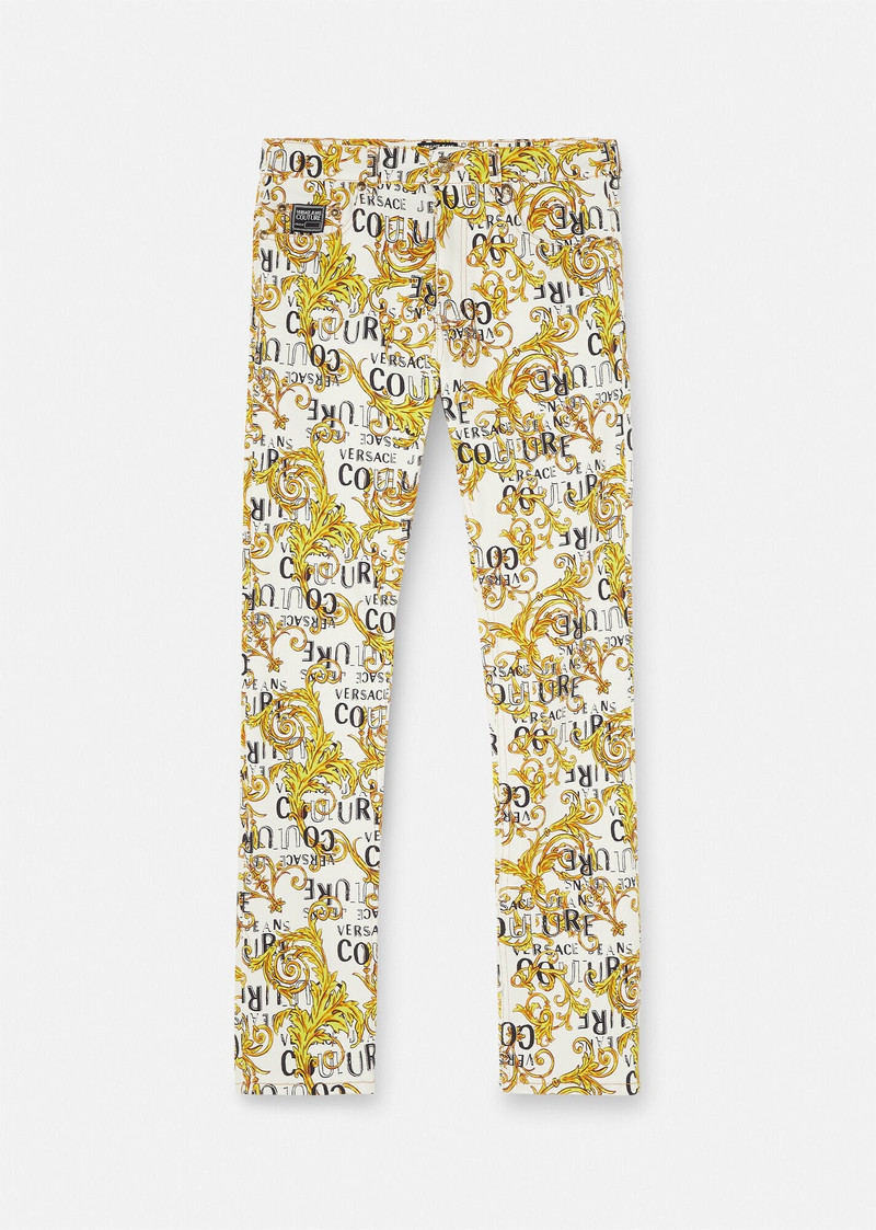 Logo Couture Slim-Fit Jeans 1