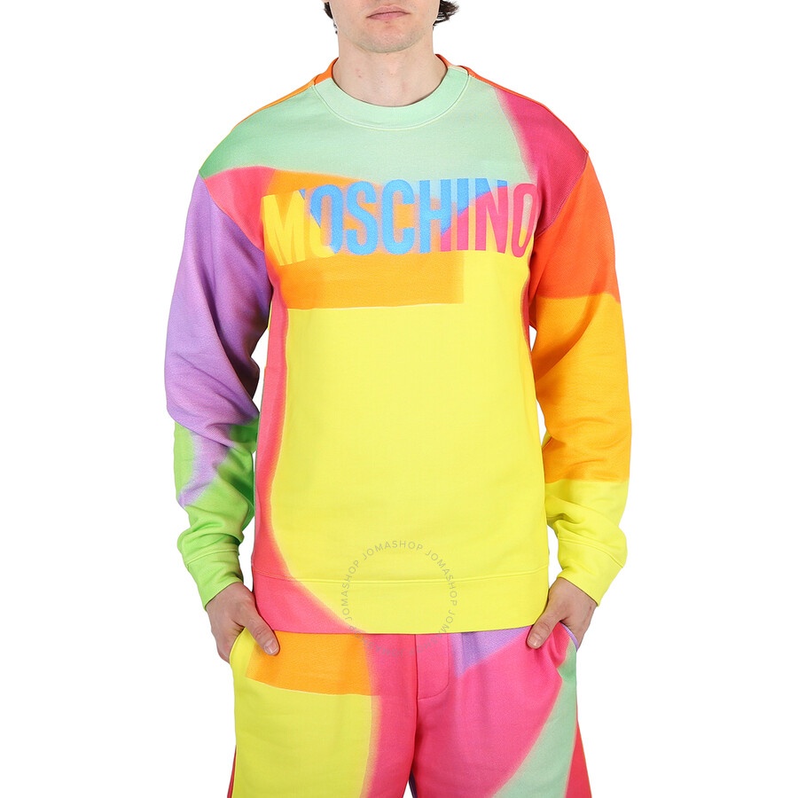 Moschino Projection Print Logo Colorblock Sweatshirt - 3