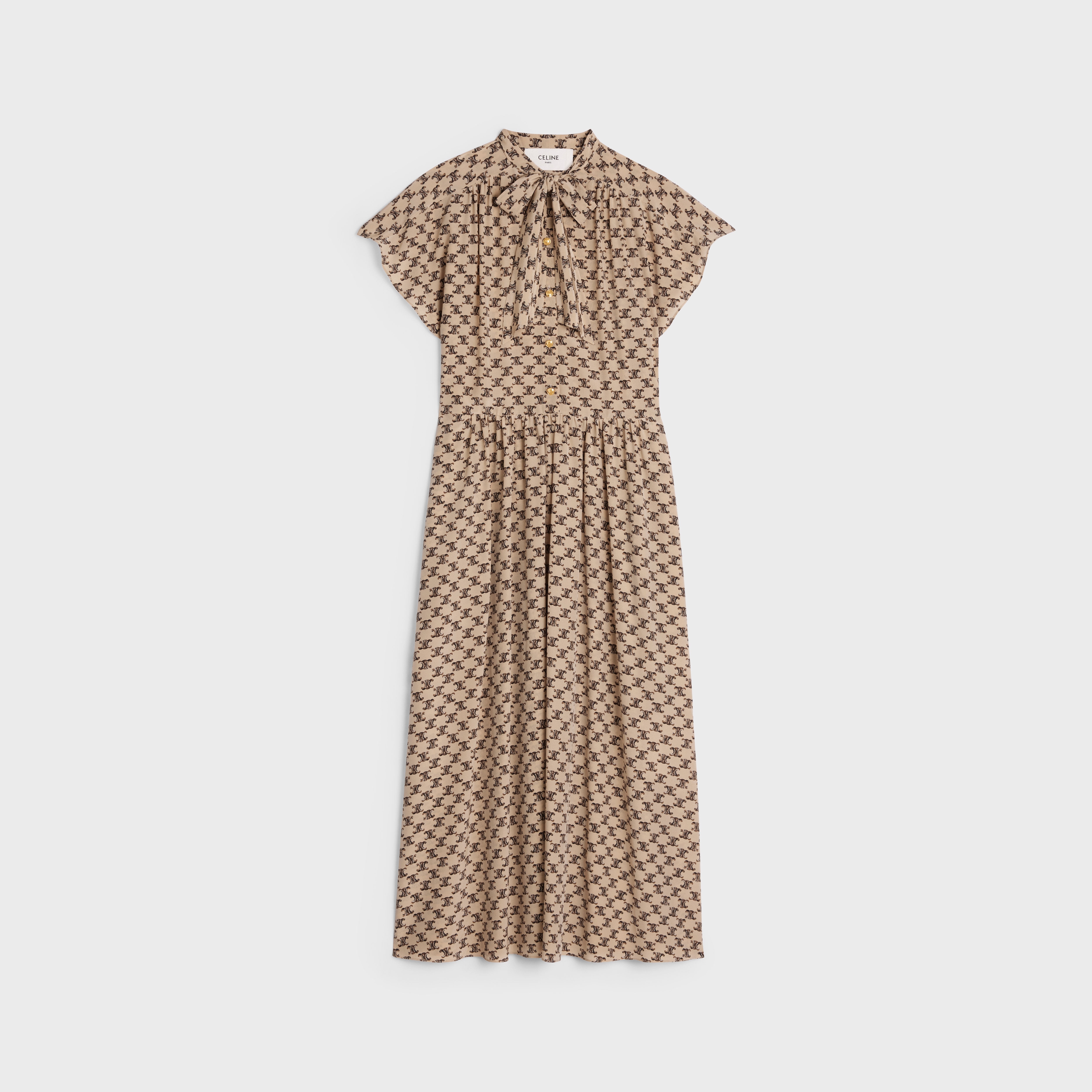 LAVALLIÈRE DRESS IN CREPE DE CHINE - 1