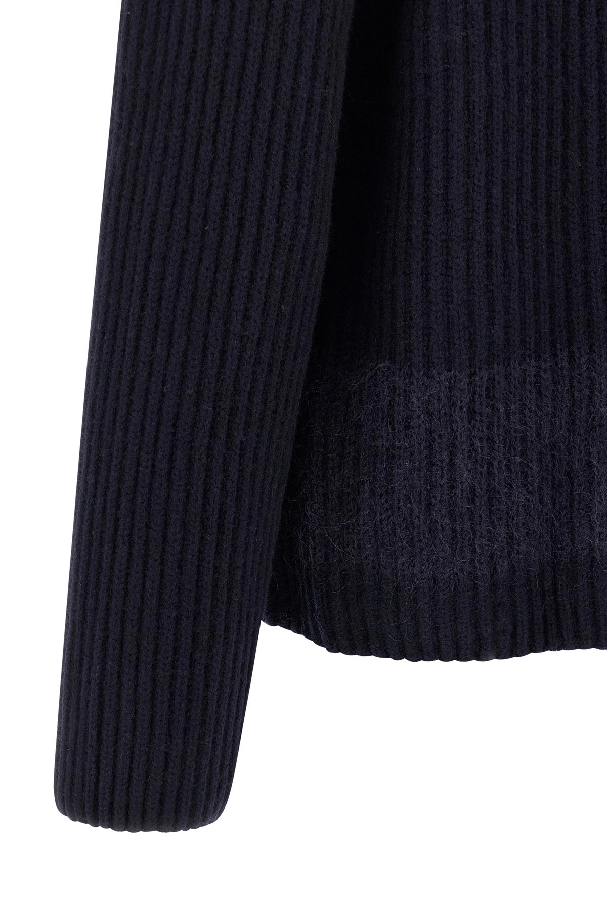 Carded wool insert cardigan - 4
