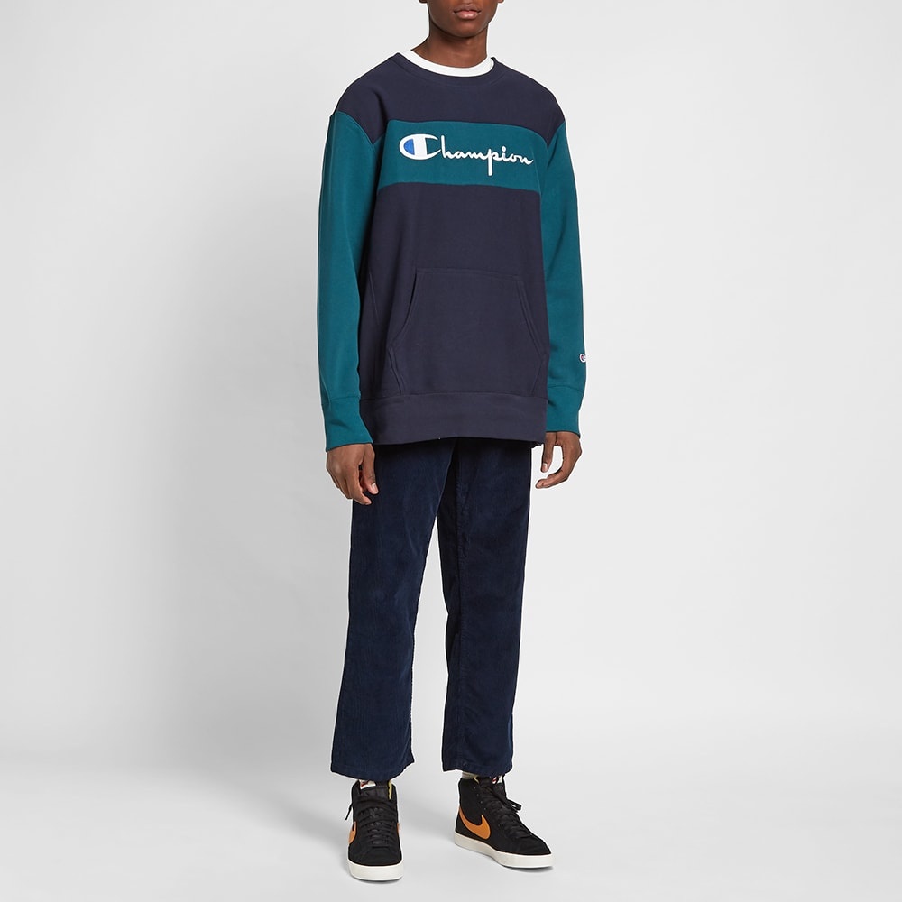 Champion Reverse Weave Colour Block Crew Sweat - 6