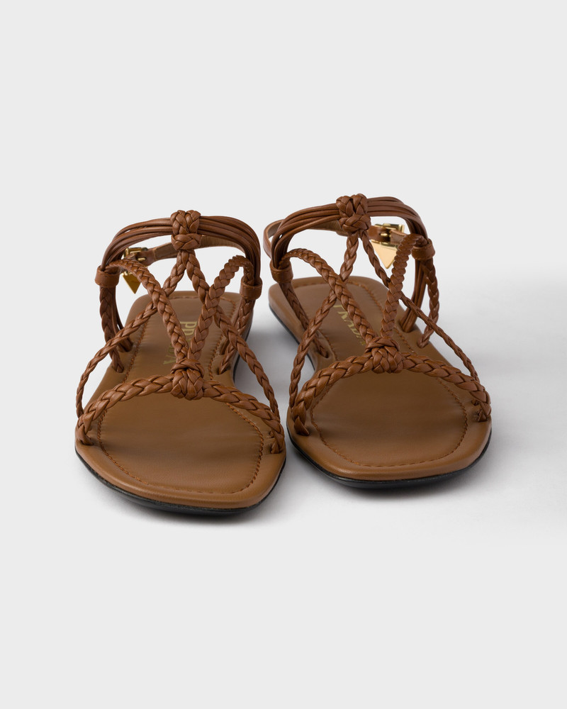 Flat leather sandals 6