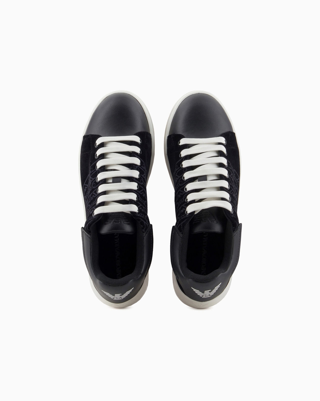 Monogram velvet sneakers - 3