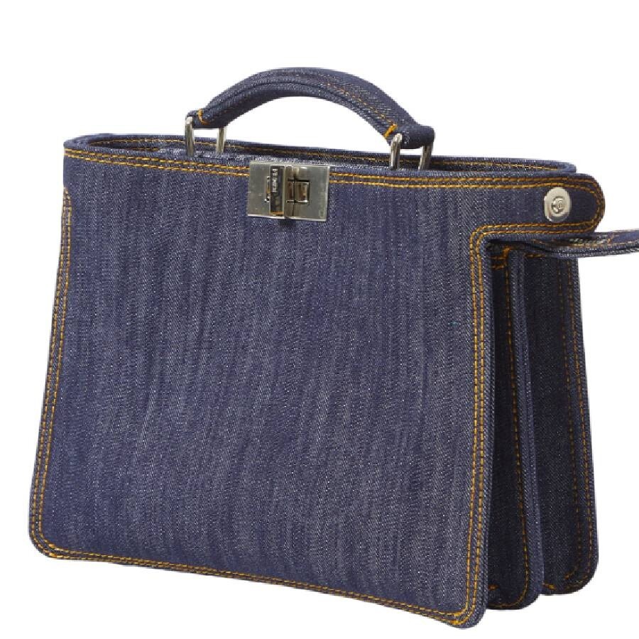 Fendi Peekaboo ISeeU  Mini Bag Denim-Effect Fabric. - 3