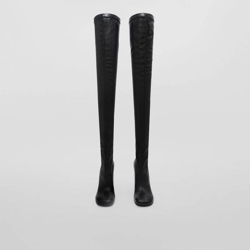 Leather Over-the-knee Sock Boots 4