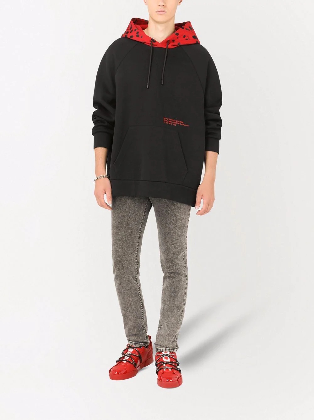 Eyes Talk leopard-hood hoodie - 2