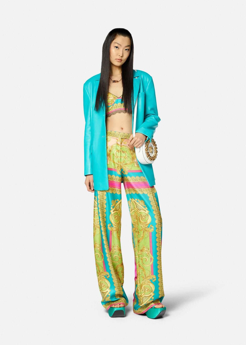VERSACE Barocco Goddess Silk Pants outlook