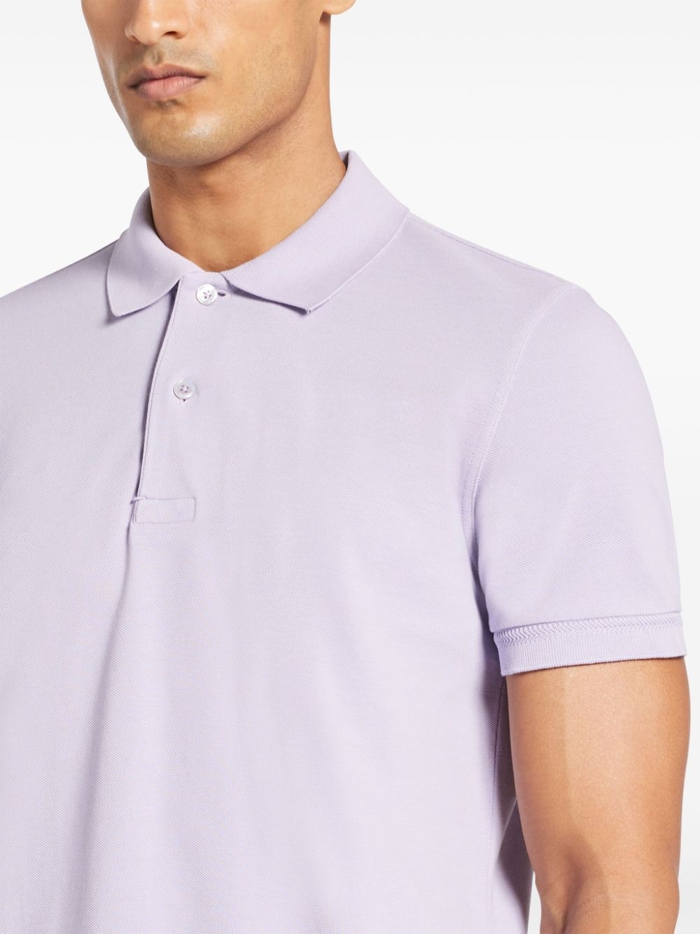 short-sleeve cotton polo shirt - 5
