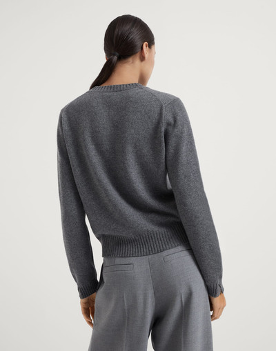 Brunello Cucinelli Cashmere sweater with shiny cuff details outlook