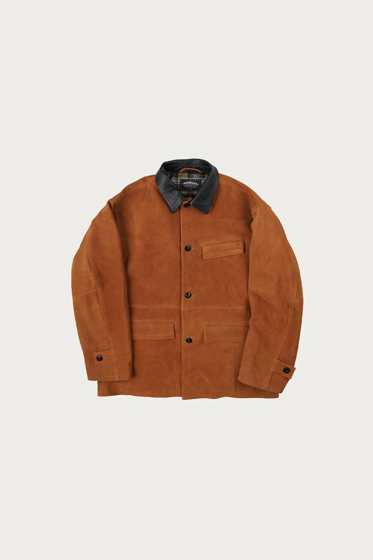 Suede French Car Coat - Camel - 1