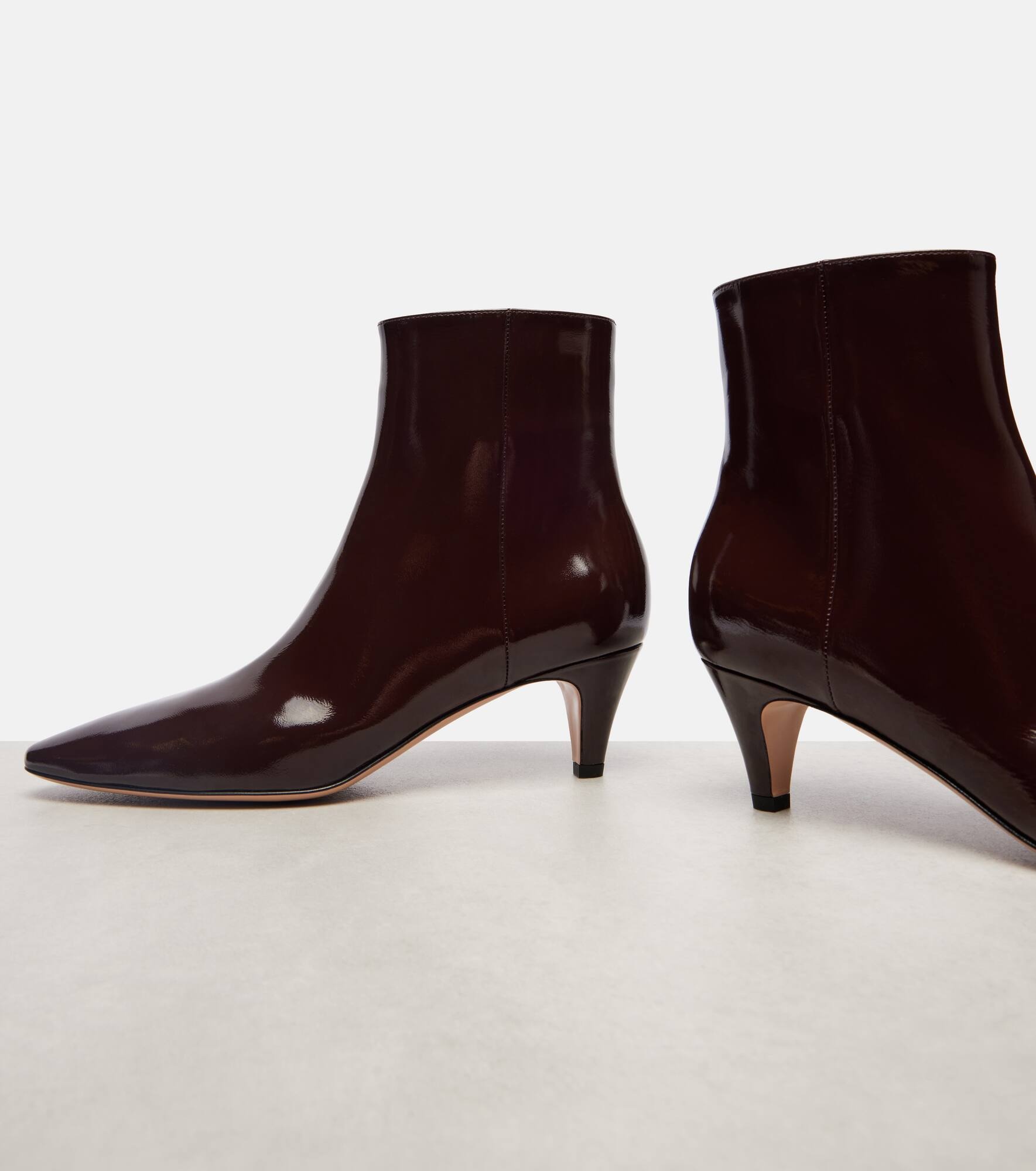 55 patent leather ankle boots - 5