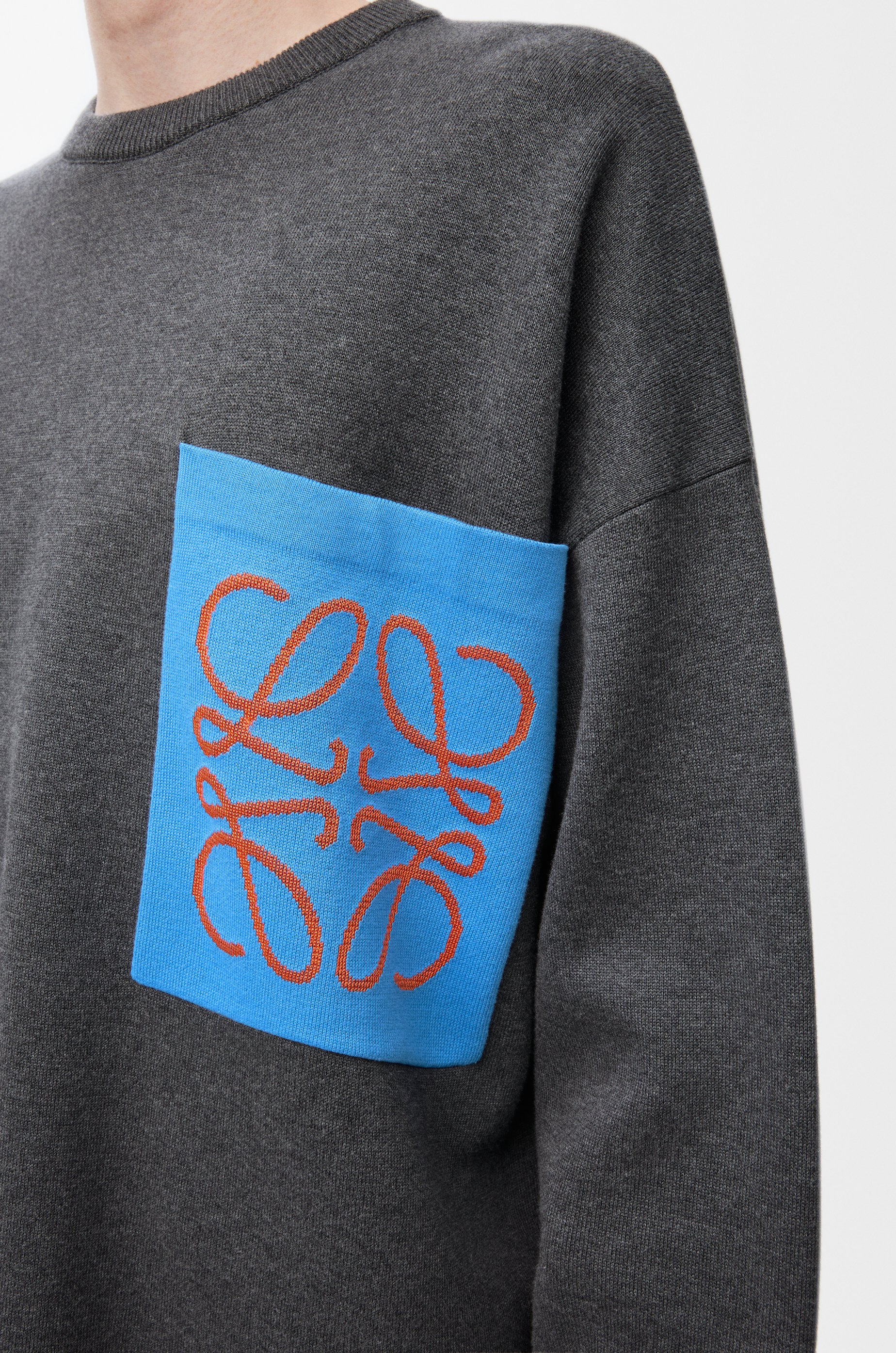 Anagram pocket sweater in cotton blend - 5