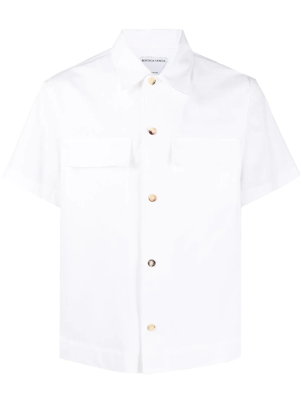 button front short sleeve shirt - 1