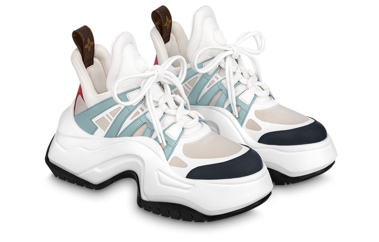(WMNS) LOUIS VUITTON Archlight 2.0 Platform Sneakers 'White Beige Blue' 1ABIHW - 2