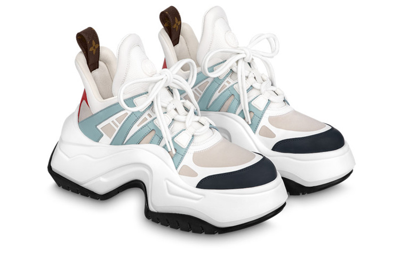 Louis Vuitton (WMNS) LOUIS VUITTON Archlight 2.0 Platform Sneakers 'White Beige Blue' 1ABIHW outlook