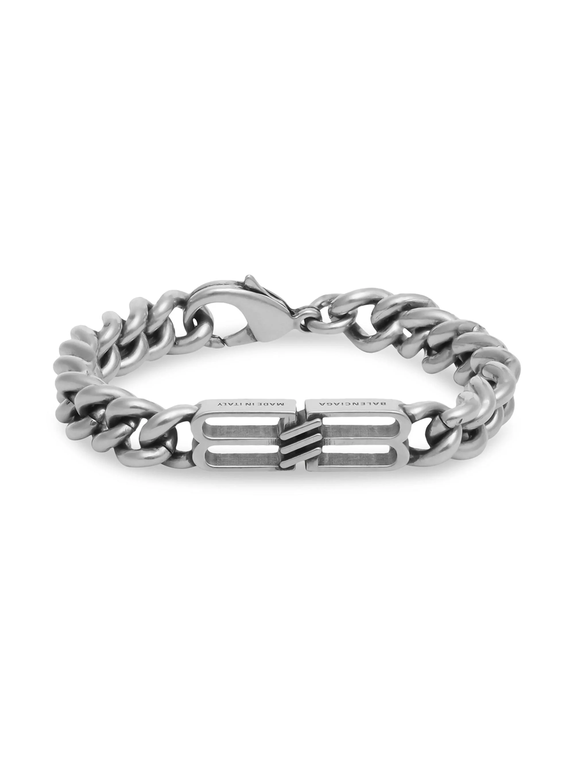 Men's Bb Icon Gourmette Bracelet - Antique Silver - 1