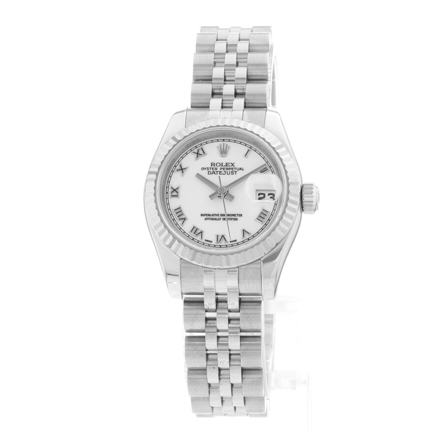 Pre-owned Rolex Datejust 26 Automatic Chronometer White Dial Ladies Watch 179174 WRJ - 4