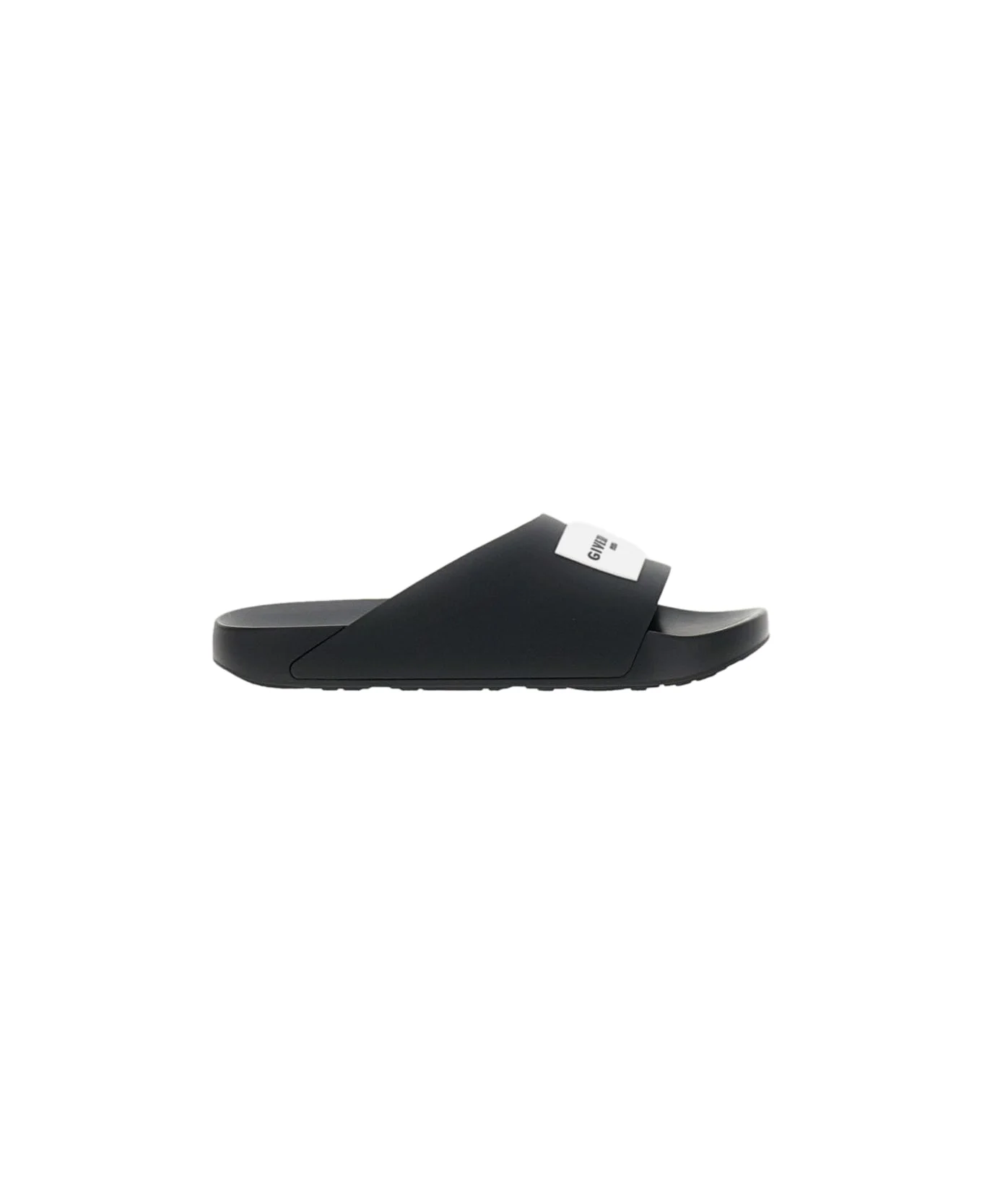 Label Slide Flat Sandal - 1
