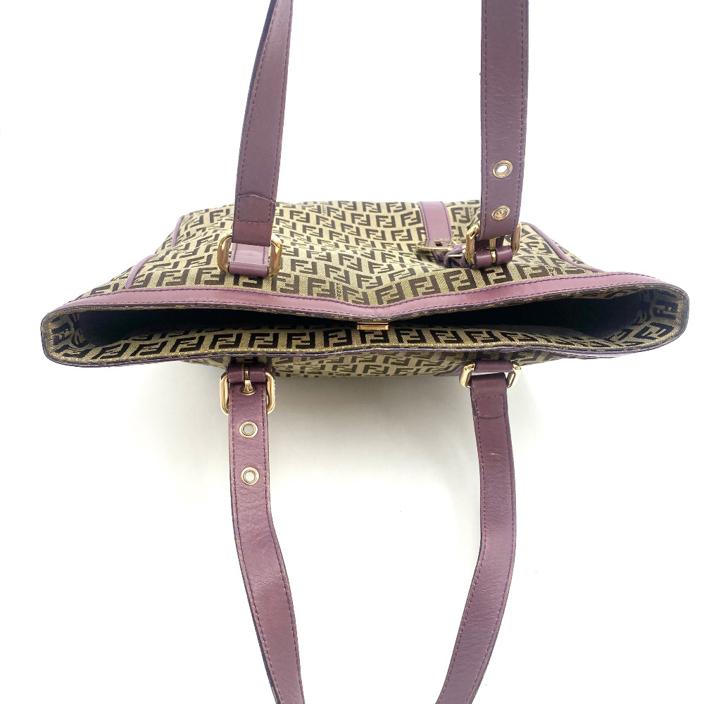 Fendi Beige Zucchini Fabric Shopper Bag - 5