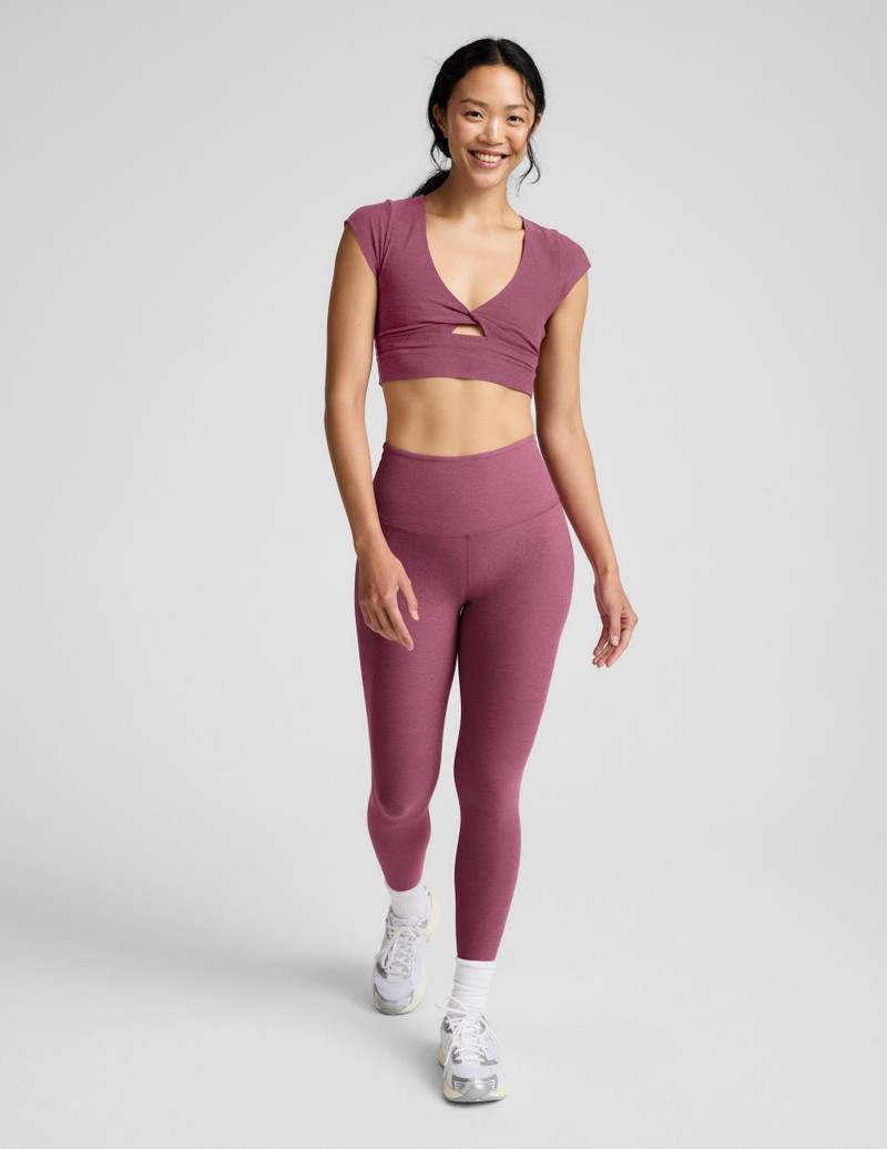 BEYOND YOGA Spacedye Get It Twisted Cropped Tee outlook