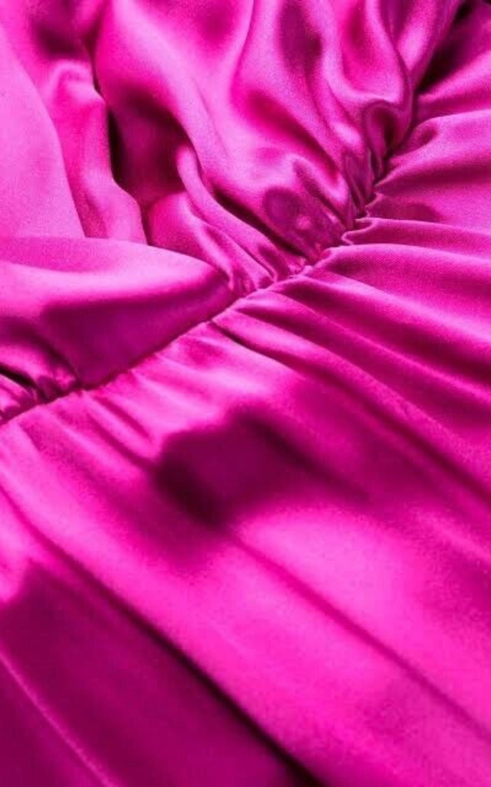 Draped Silk-blend Satin Gown Dress - 6