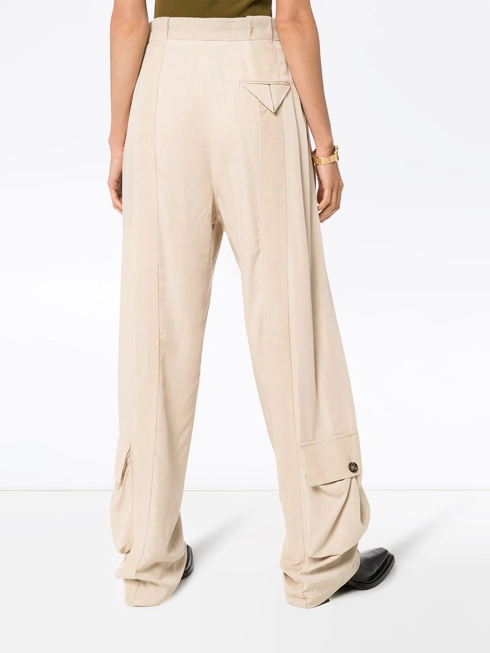 fluid stripe trousers - 4