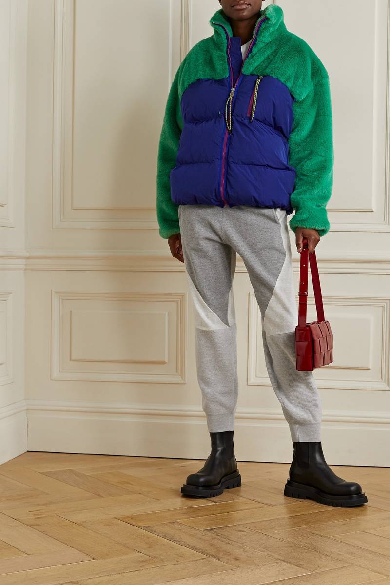Stella McCartney Color-block wool track pants outlook
