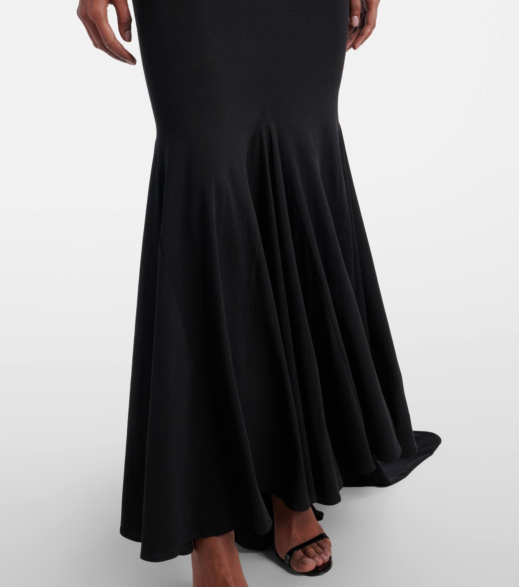 Hooded silk-blend jersey maxi dress - 5