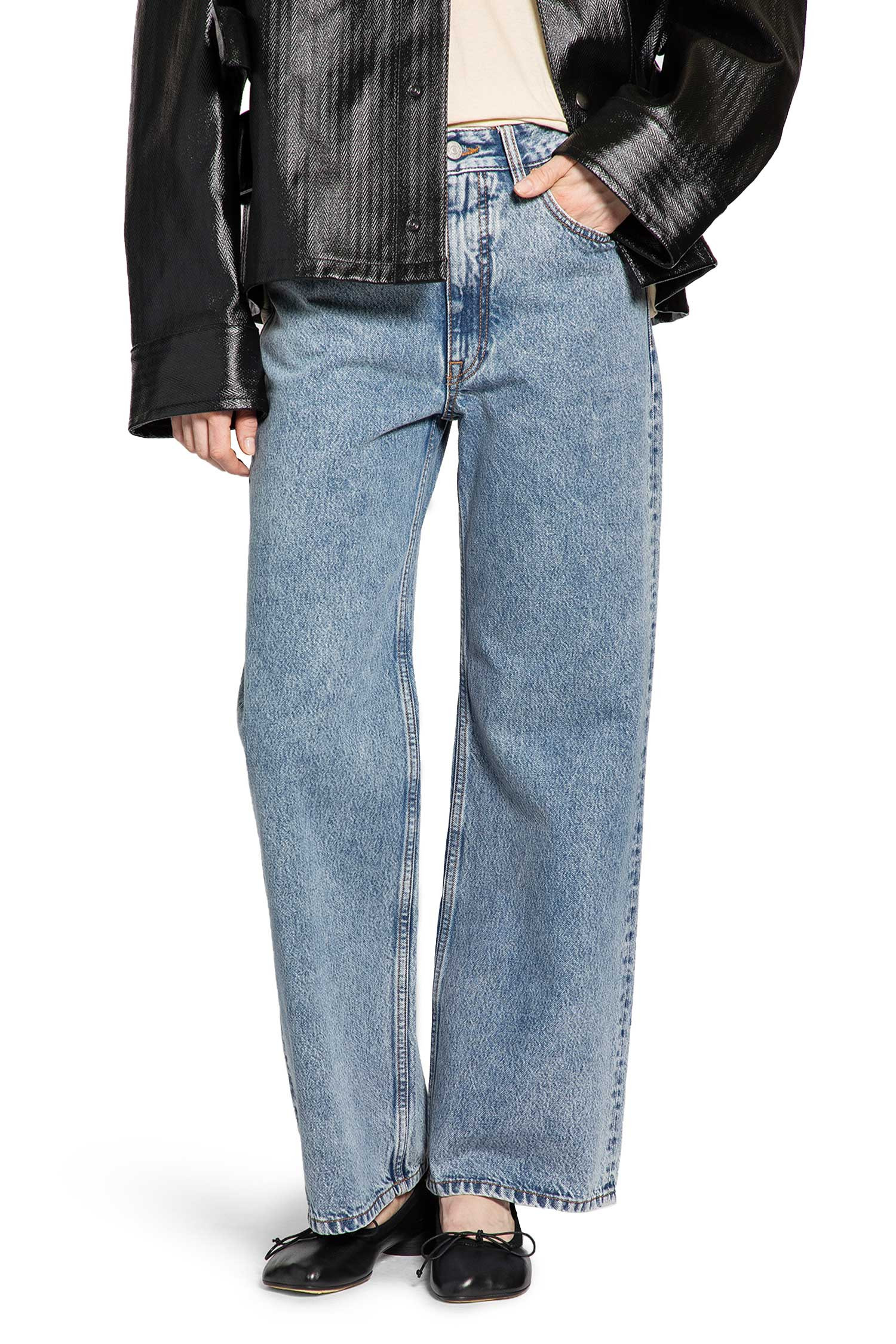 Mm6 Maison Margiela Woman Blue Jeans - 6