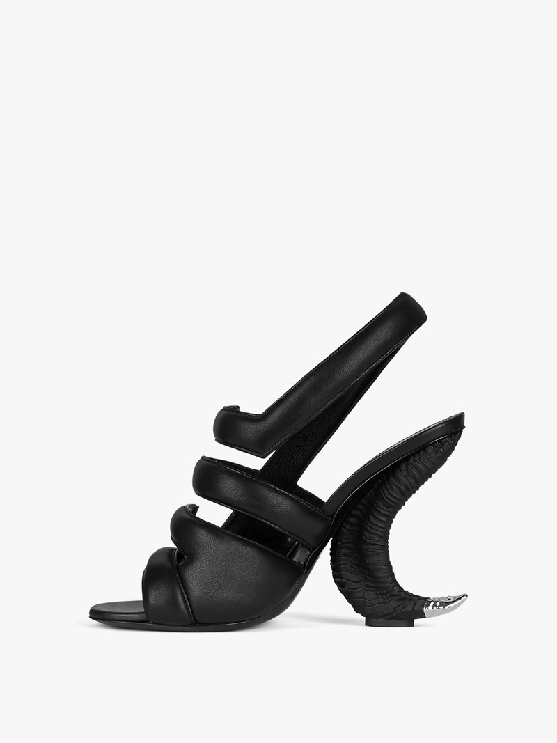 Givenchy SANDALS IN LEATHER WITH HORN HEEL outlook