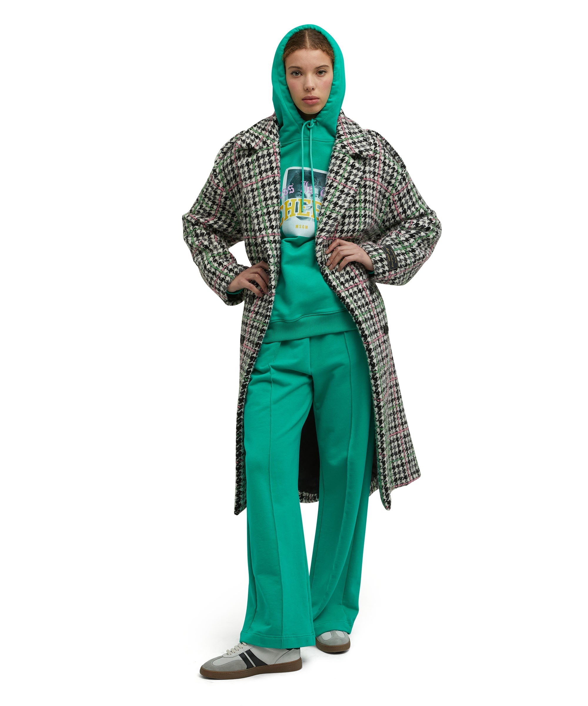 Cotton jogging trousers with MSGM Mini logo print - 5