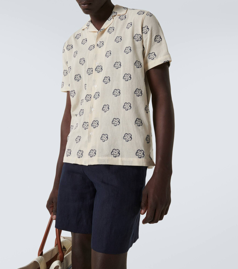 Marne cotton-blend jacquard bowling shirt 5