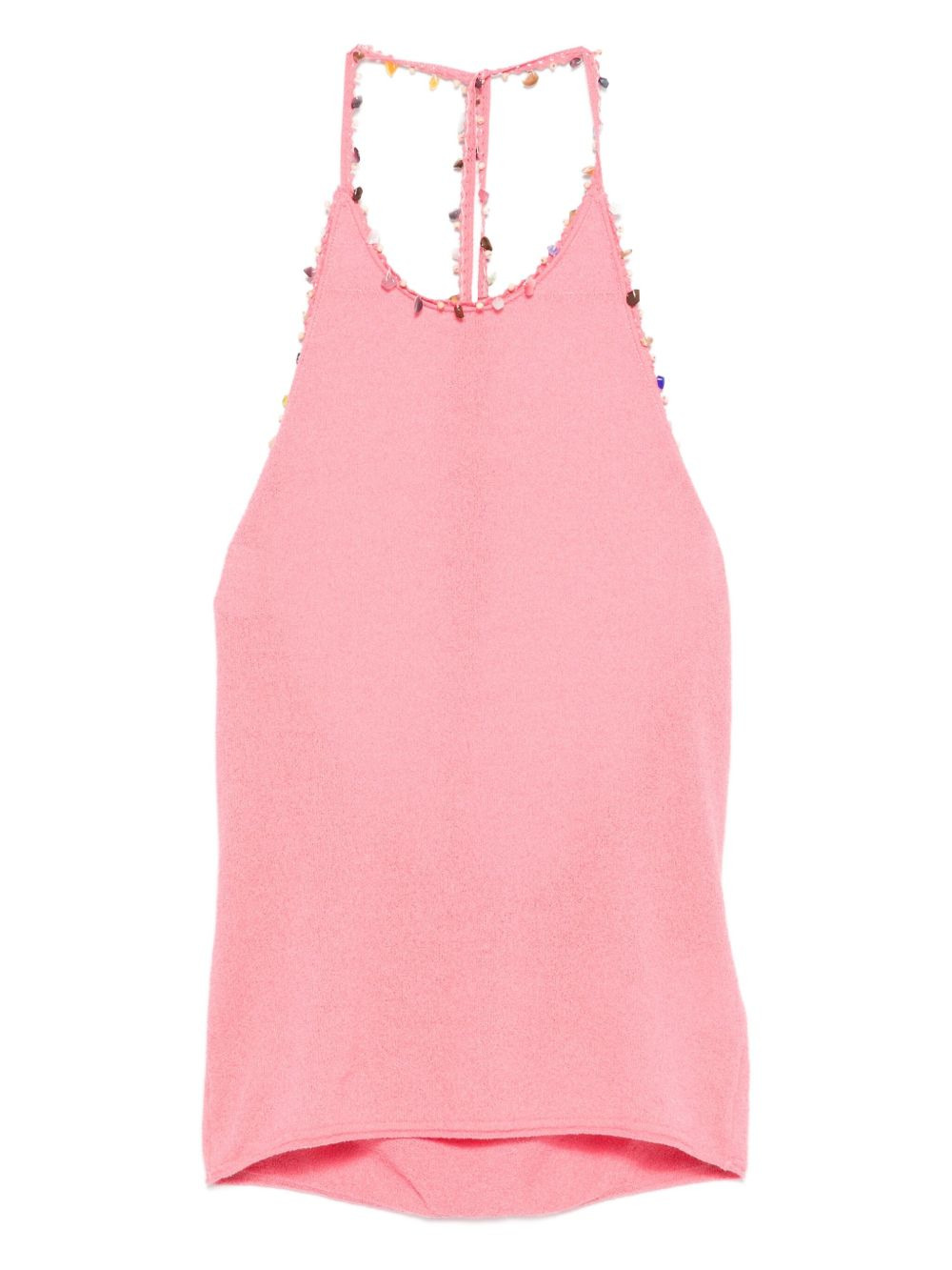 beaded halterneck top - 1