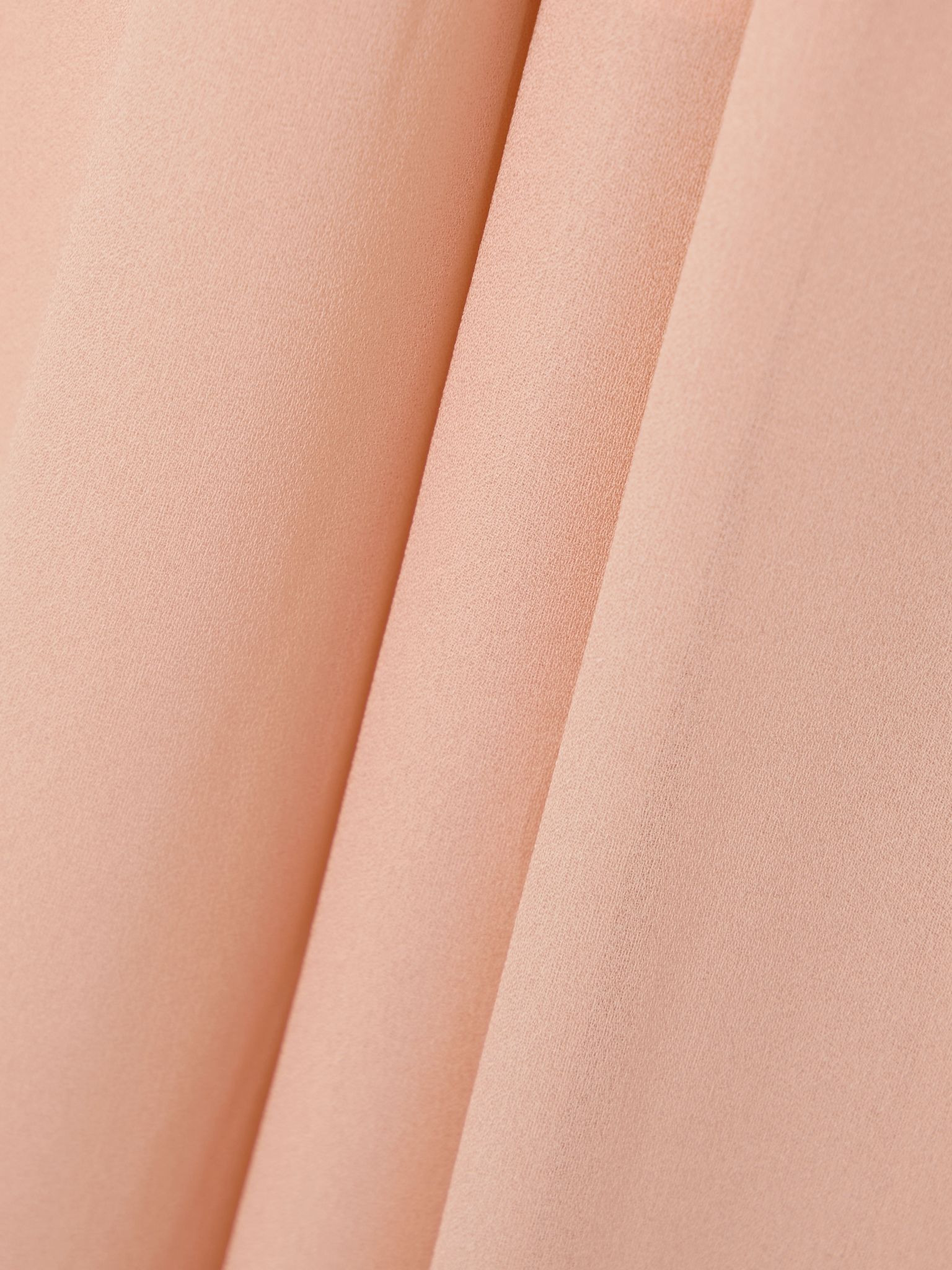 Gathered georgette peplum midi dress Peach - 4