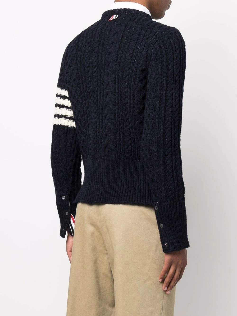 4-Bar cable-knit jumper - 4