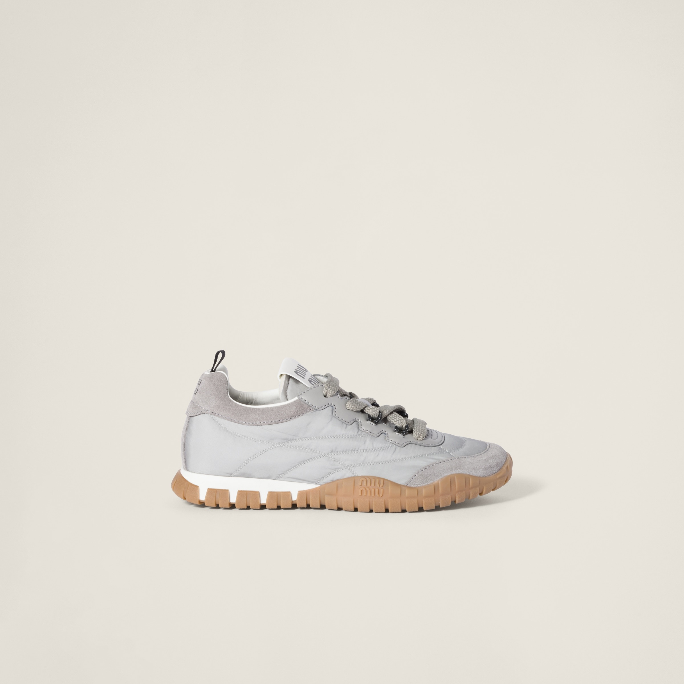 Tyre technical fabric and suede sneakers - 2
