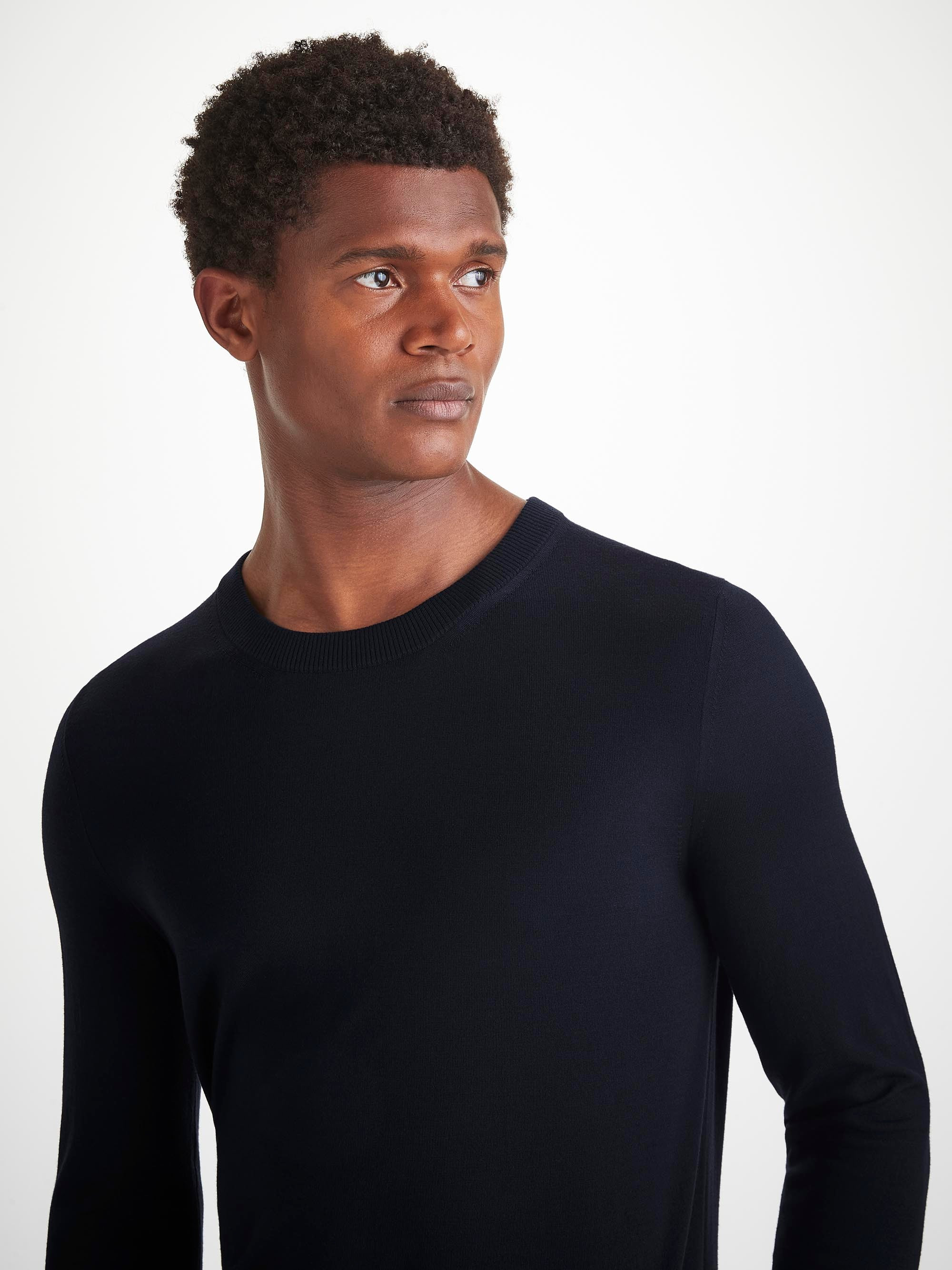 Men's Sweater Orson Merino Wool Navy - 5