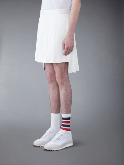 Thom Browne pleated low-rise cotton skirt outlook