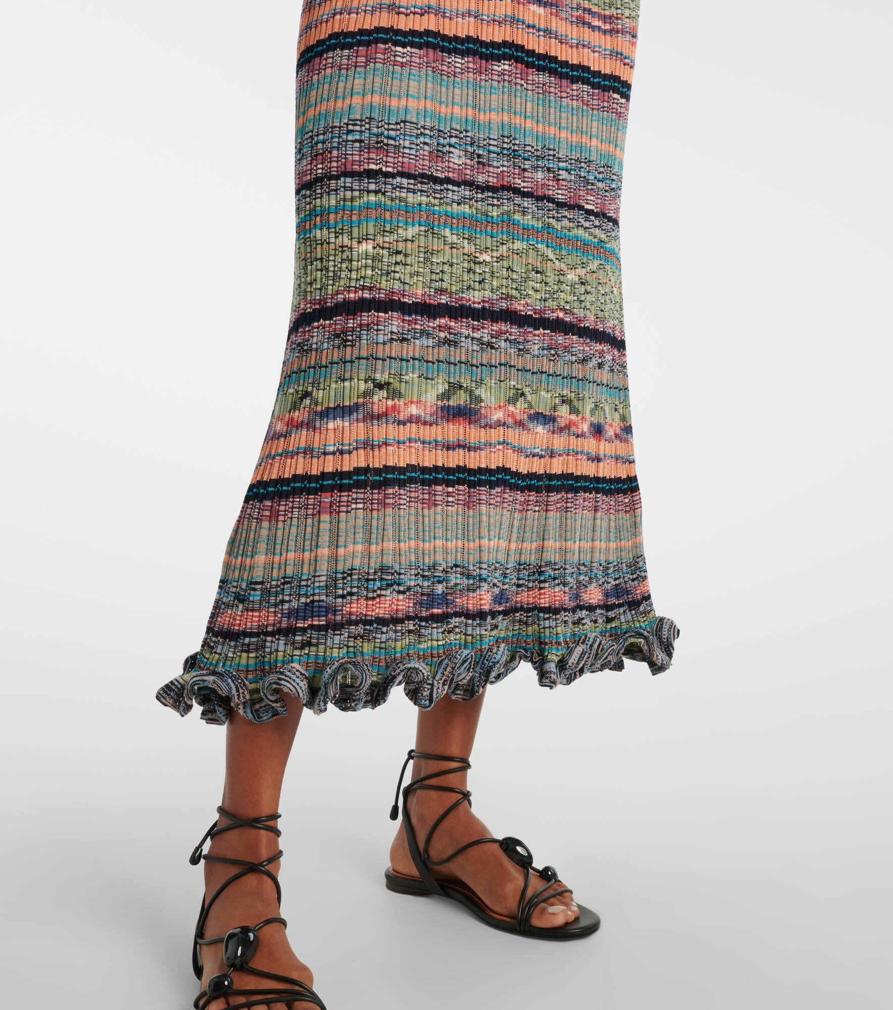 Ajak ribbed-knit midi dress - 5