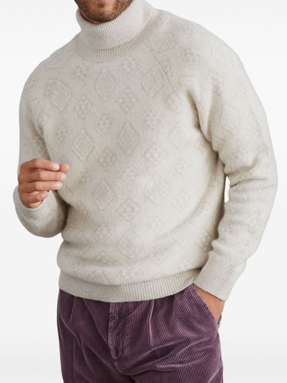 roll-neck long-sleeve jumper - 2