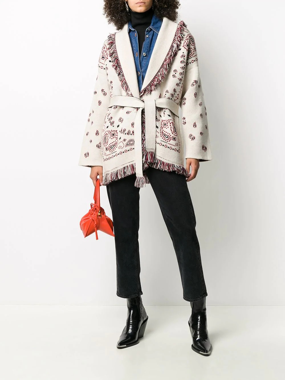 paisley-pattern cardi-coat - 2