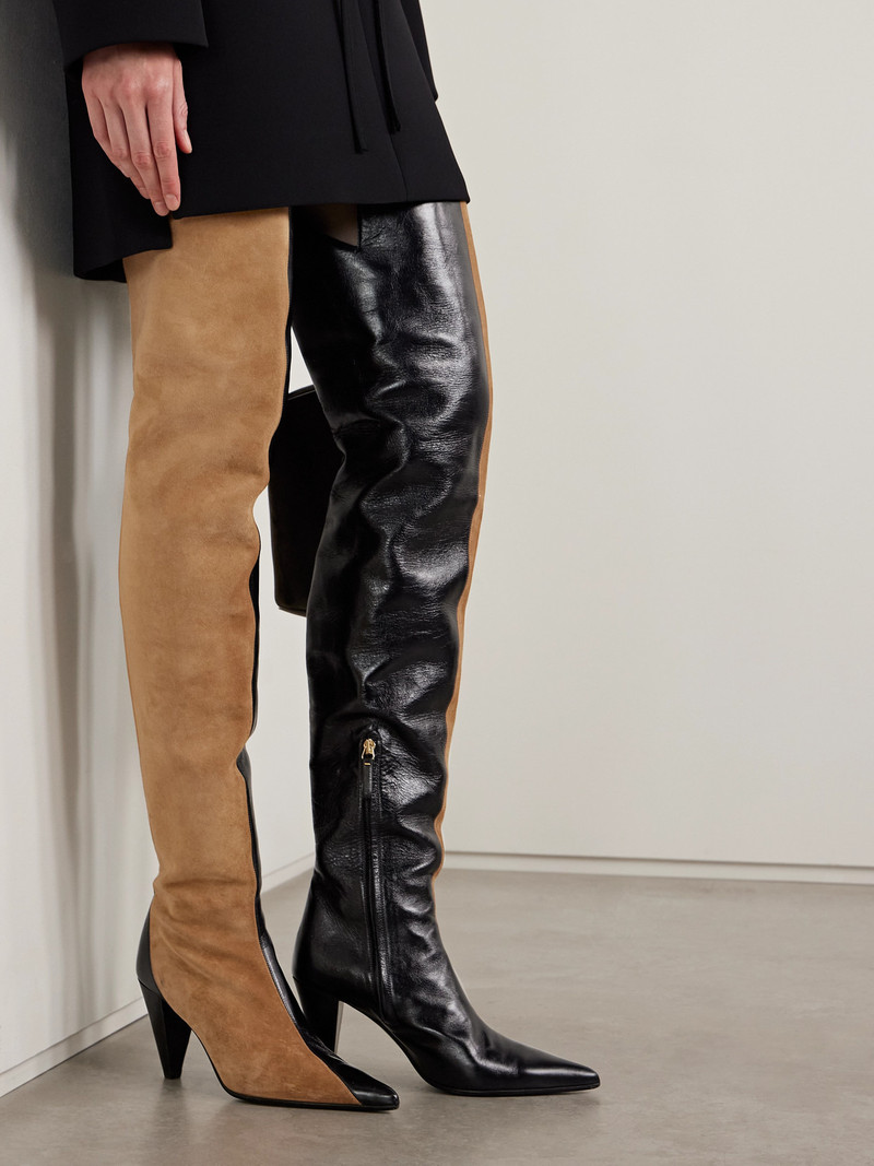 KHAITE Harvey Leather And Suede Over-the-knee Boots outlook