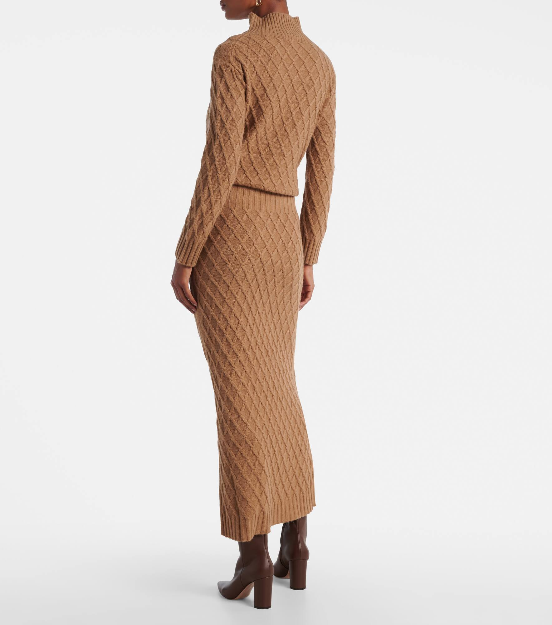 Po knitted camel hair maxi skirt - 3