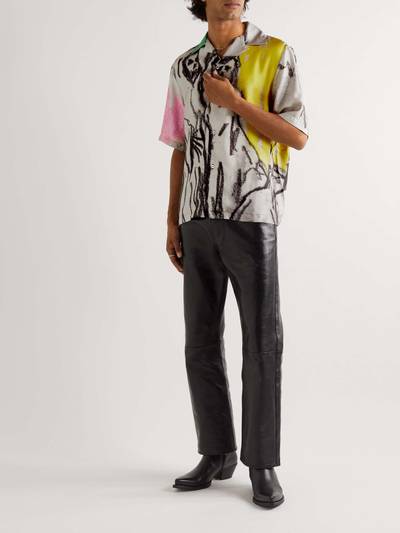 AMIRI + Wes Lang Convertible-Collar Printed Silk-Twill Shirt outlook