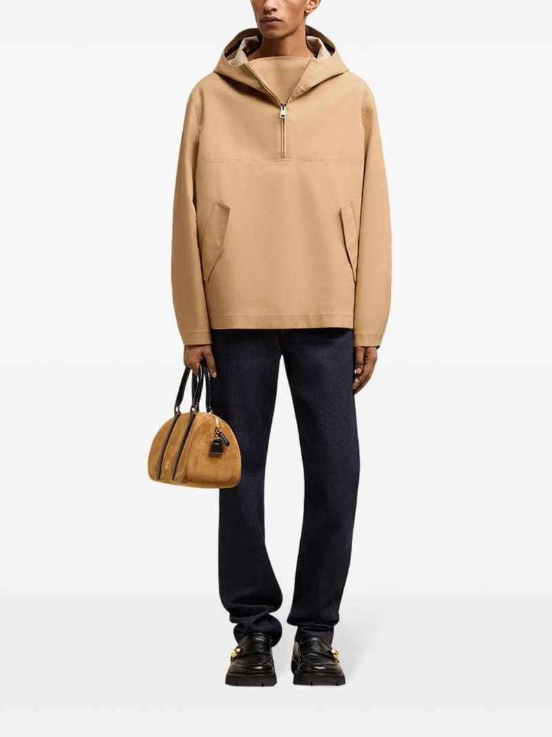 AMI Paris zip-up hooded cotton jacket outlook