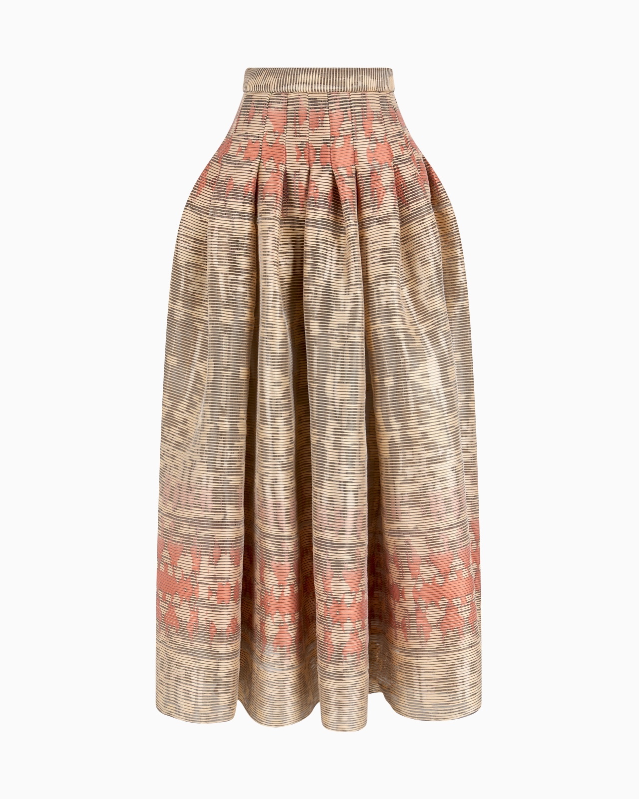 LONG SKIRT IN A SILK BLEND JACQUARD CANNETÉ - 1