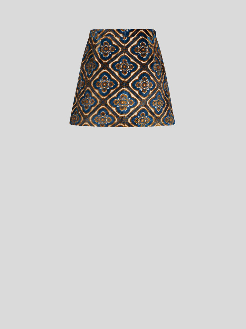 JACQUARD VELVET MINI SKIRT 5