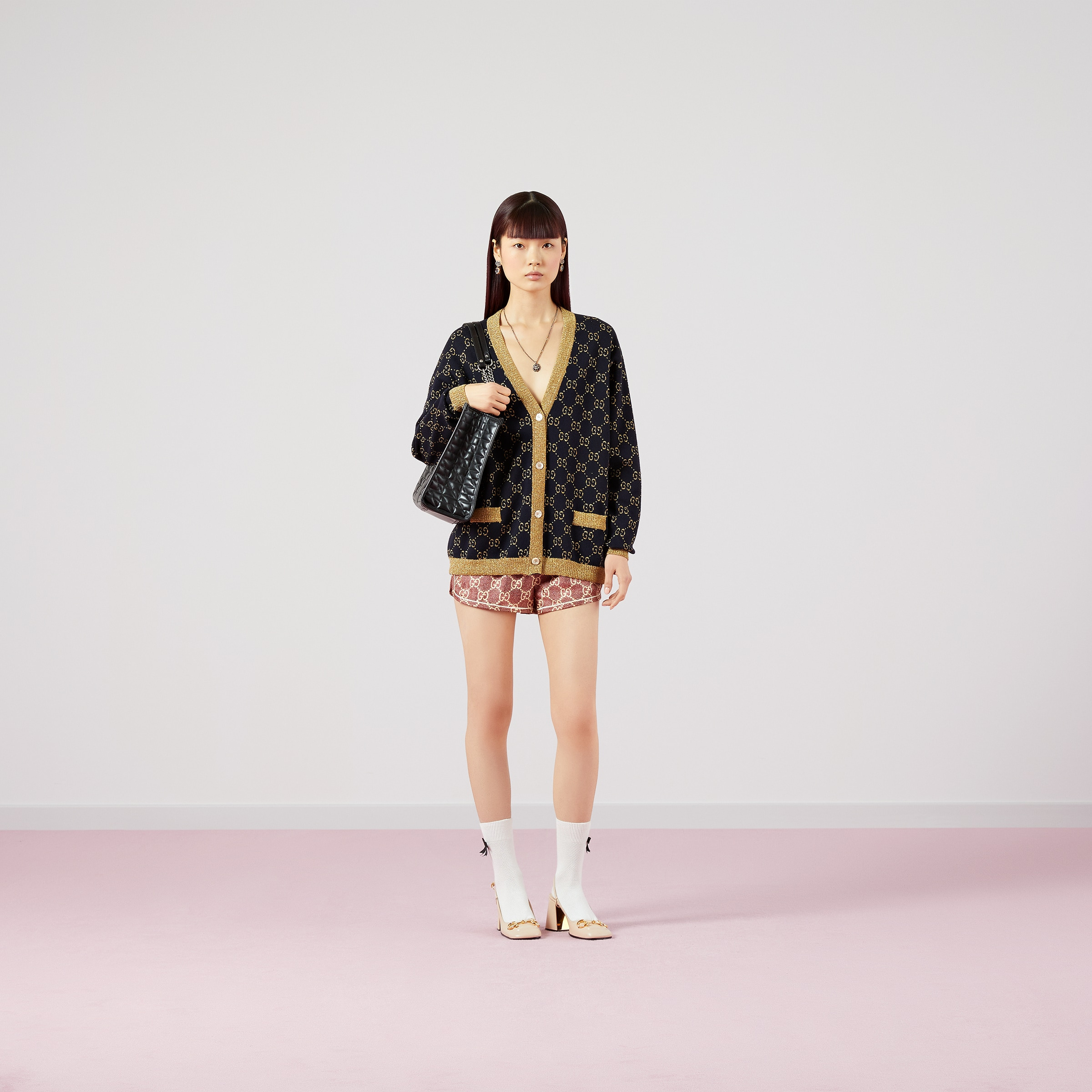 GG cotton lamé cardigan - 2