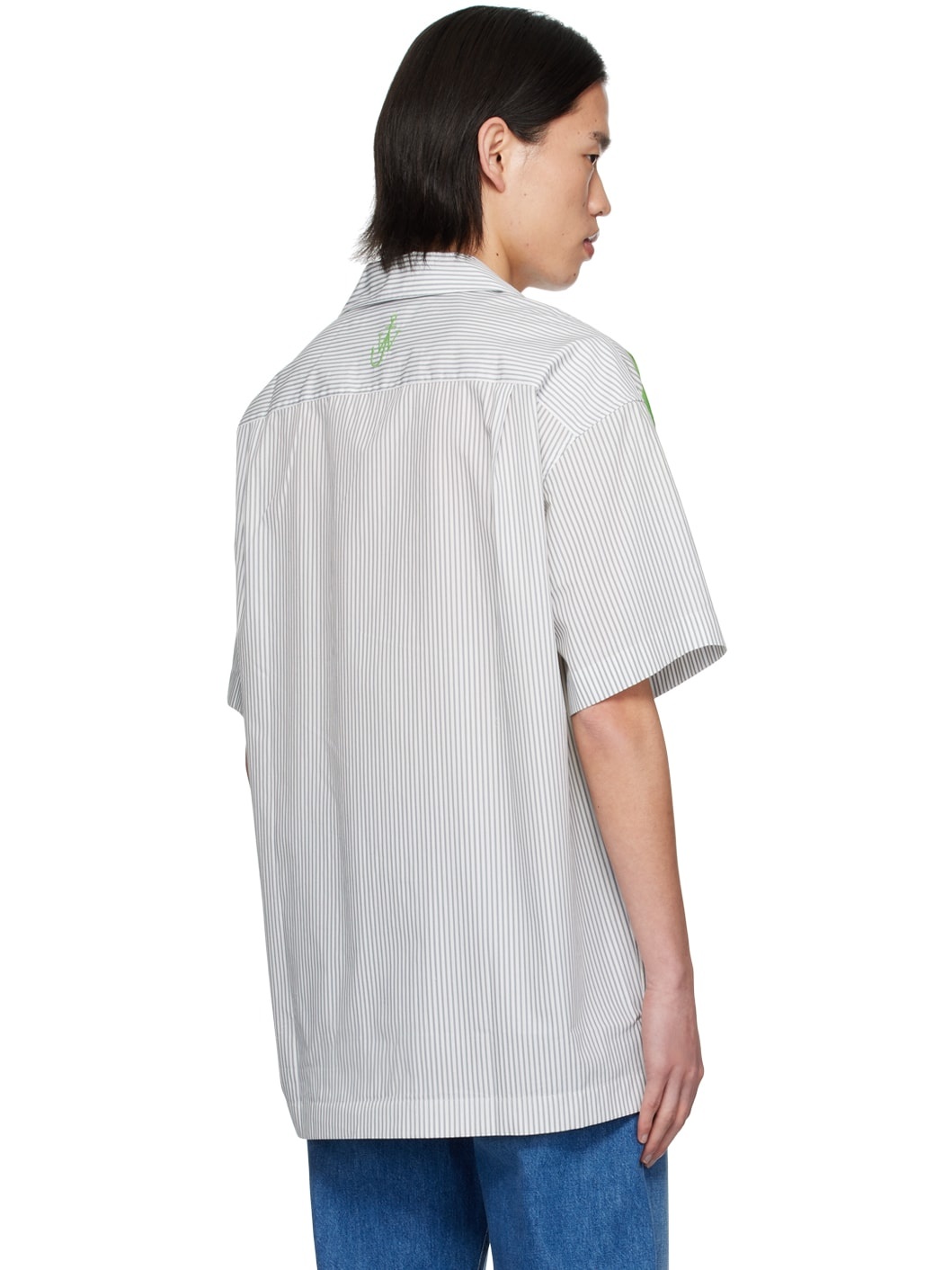 Green & Grey Printed Shirt - 3